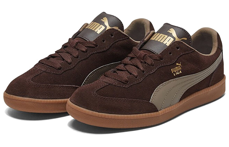 PUMA Liga Suede Low Casual Board Shoes Chocolate Brown 341466-75