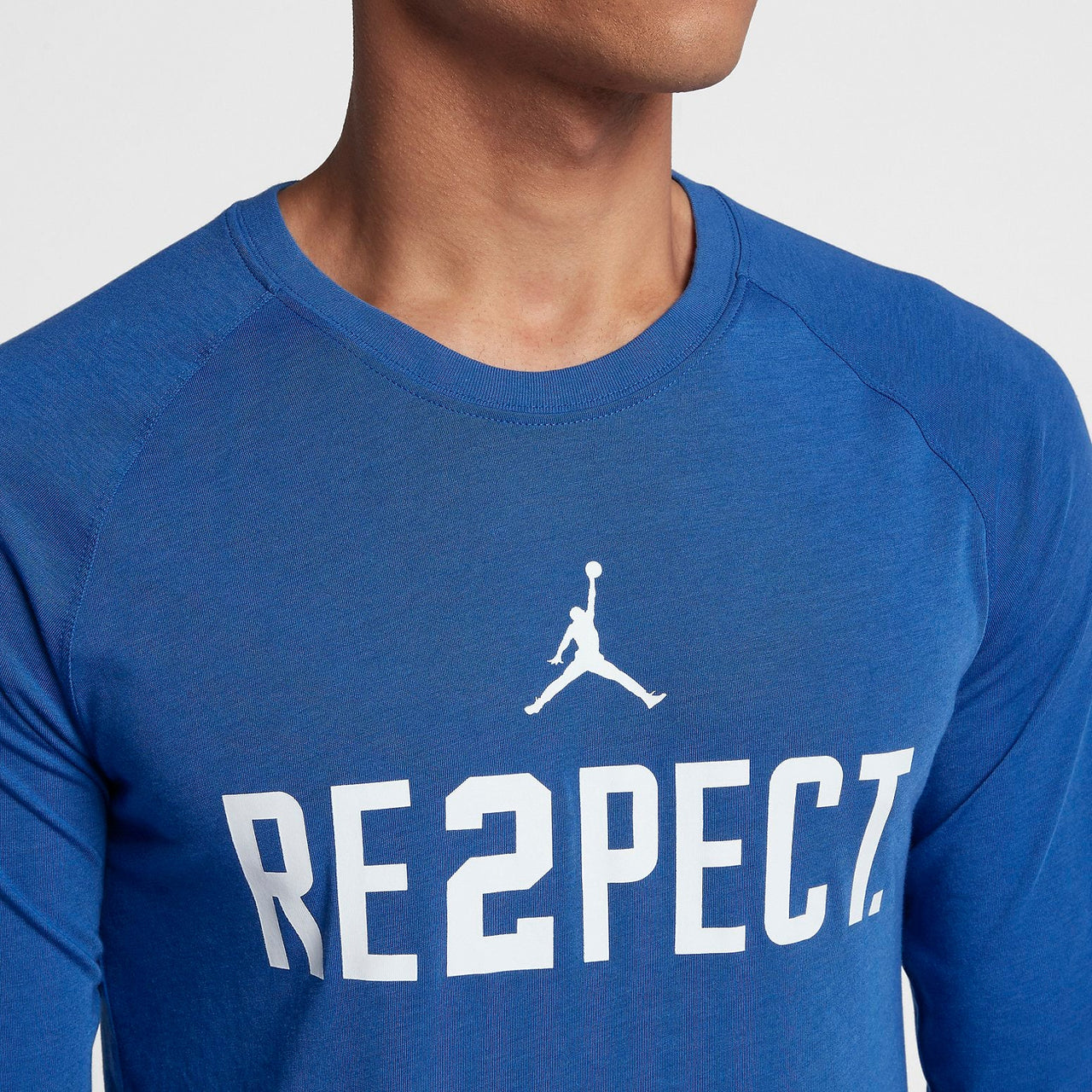 Air Jordan Respect 3/4 Sleeve T-Shirt 'Blue' 921528-493