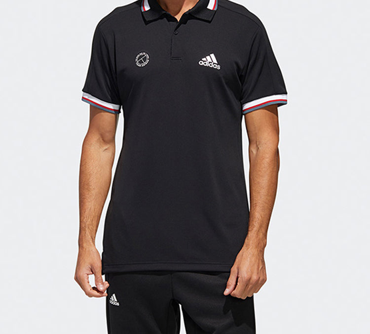 adidas Htrdy M Pl1 Sl Tennis Sports Polo Shirt Black FT6765