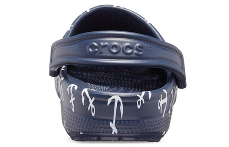 Crocs Classic Clog Printing Sandals Deep Blue 206053-462