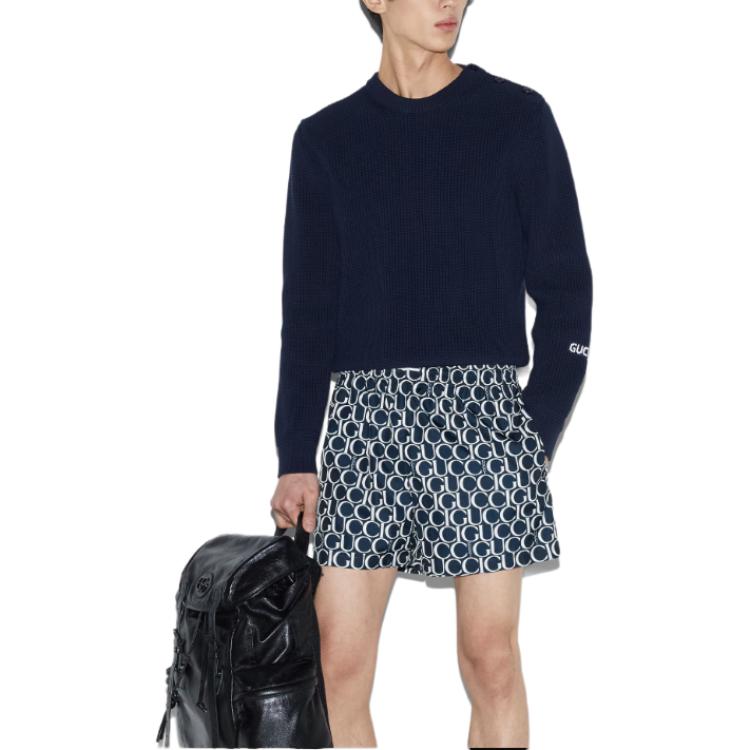 Gucci Maxi Gucci Print Nylon Swim Shorts 'Navy' 787899-XHAI5-4735