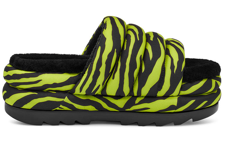 (WMNS) UGG Platform Maxi Slide 'Zebra Print Lime' 1127075-KLM
