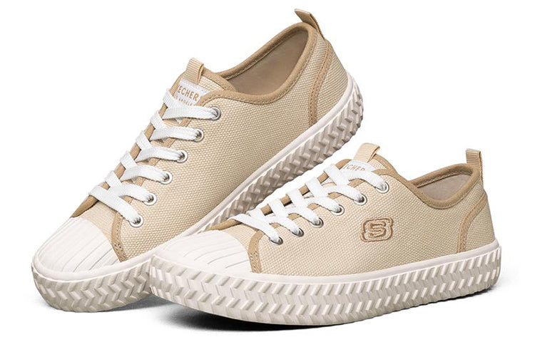 (WMNS) Skechers Street Trax Low-Top Canvas Shoes White 155382-OFWT