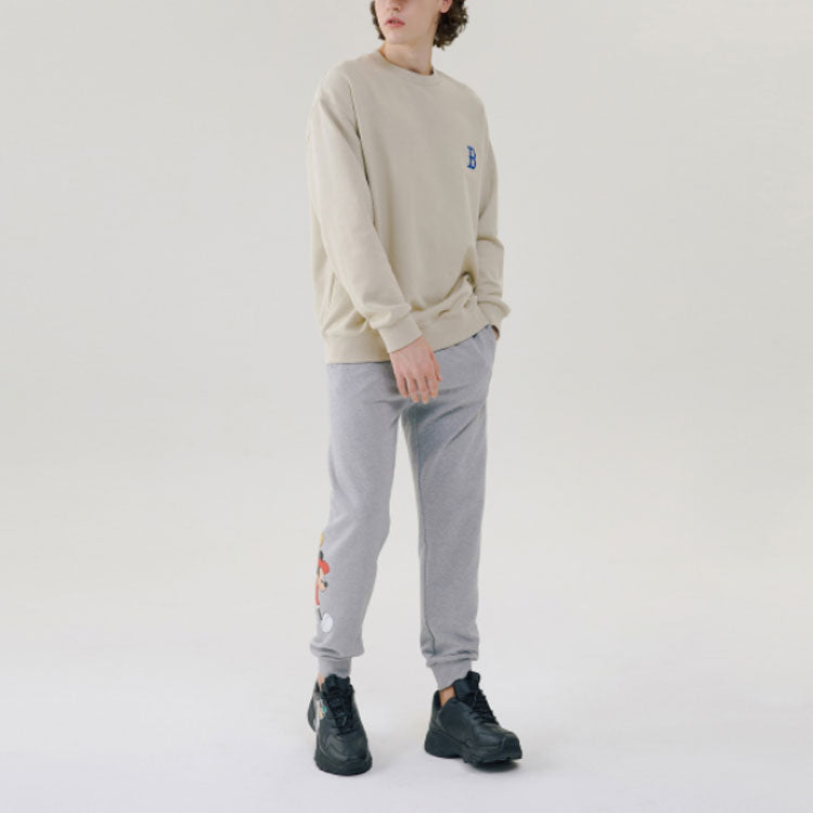 MLB x Disney Mickey Crossover Long Sleeves Loose Unisex Beige 31MTK2011-43B