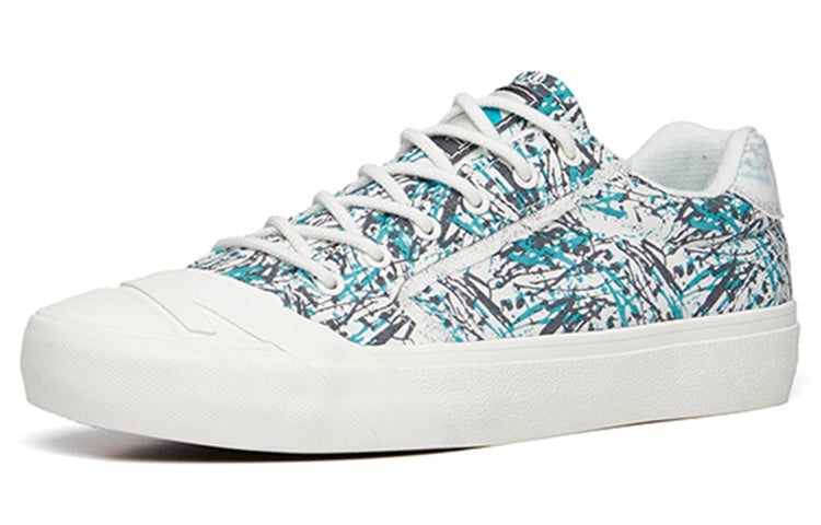 (WMNS) ANTA Life Series Sneakers Canvas 'White Green' 122228077S-3