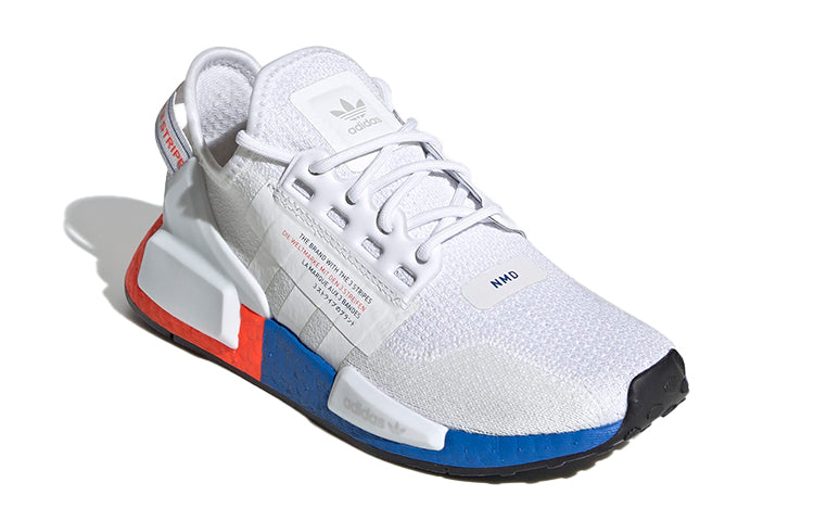 (GS) adidas originals NMD_R1 V2 J 'White Blue Orange' FX4269