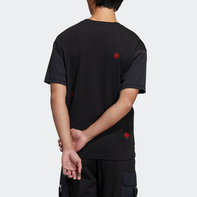 adidas originals CNY HEAVY TEE Limited Small Logo Sports Short Sleeve Black T-Shirt HD0332