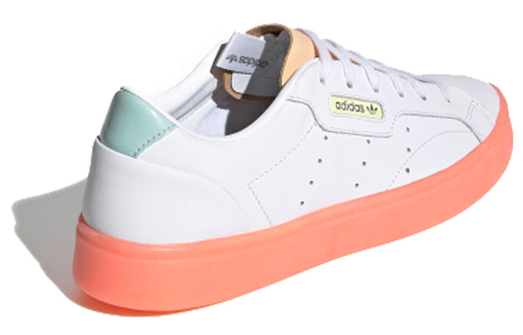 (WMNS) adidas Sleek 'White Glow Orange' FW5463