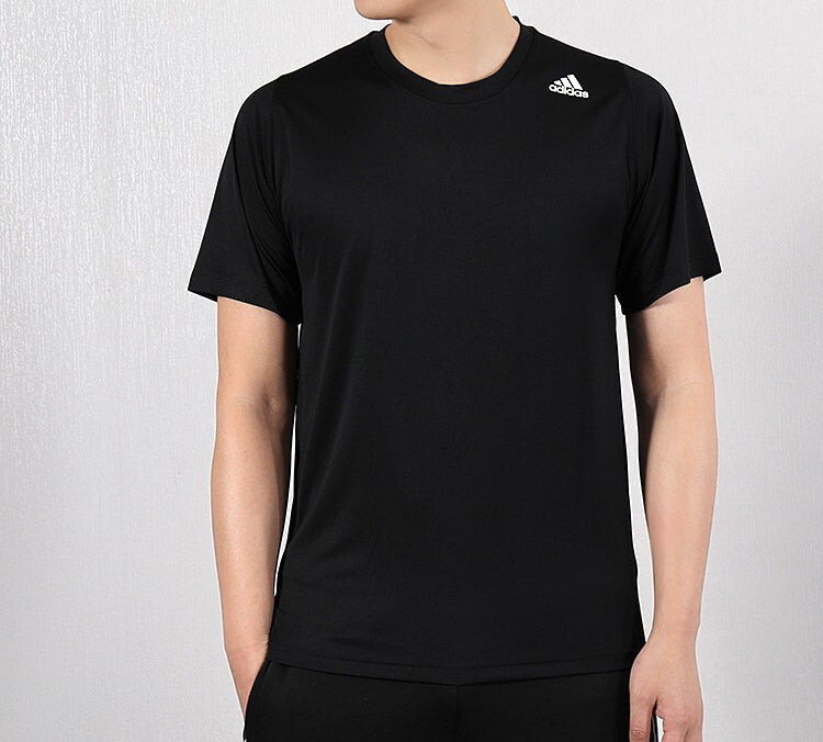 adidas Round-neckTrainingCasual SportsShort-sleeveTee Men Black DW9825