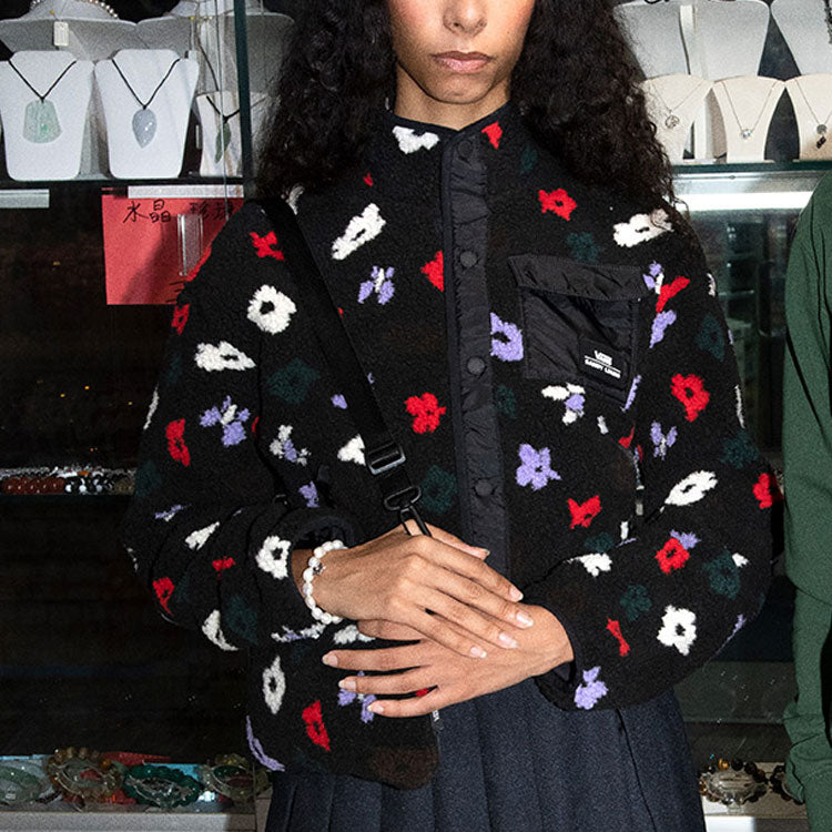 (WMNS) Vans x SANDY LIANG Crossover Flower Printing Short Jacket Black VN0A7RLSYOD