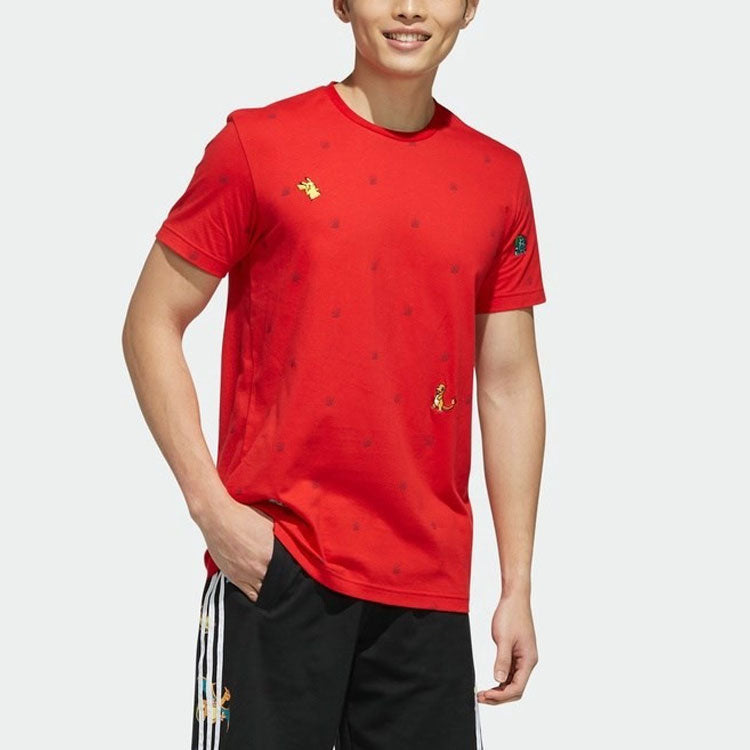 adidas neo x Pokmon Crossover Series Sports Short Sleeve Red FM0314