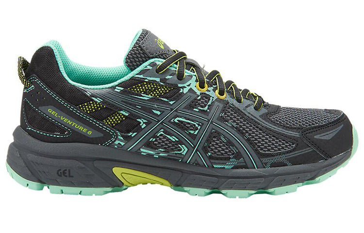 (WMNS) ASICS Gel-Venture 6 'Black Grey Green' T7G7N-9097