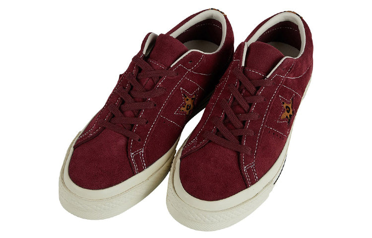 Converse One Star OX Non-Slip Wear-resistant Low Tops Casual Skateboarding Shoes Red 163057C