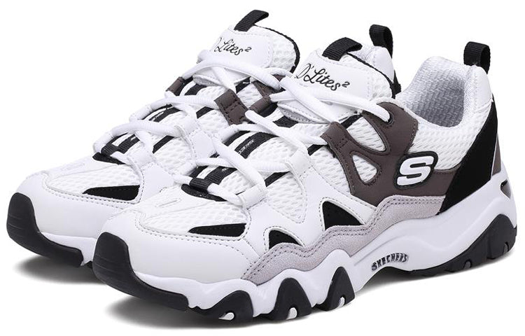 (WMNS) Skechers D'lites 2.0 'Black White Grey' 99999693-WBGY