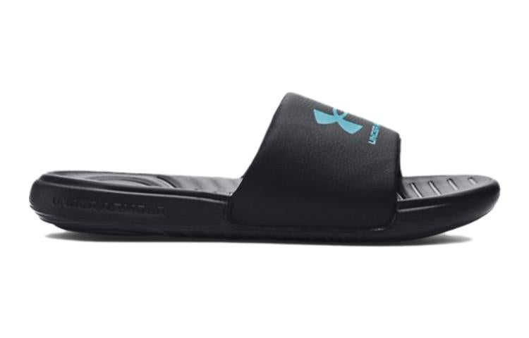 (GS) Under Armour Ansa Fixed Slide 'Black Blue Surf' 3023789-009