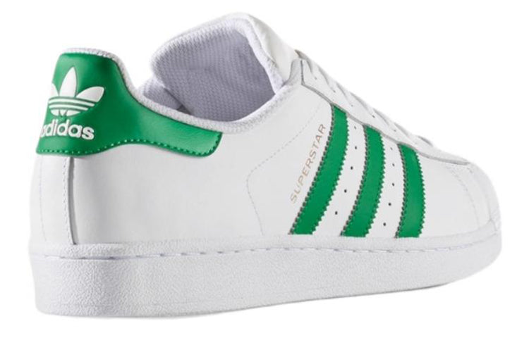 adidas Original Superstar Foundation Shoes 'White Green Gold' BY3715
