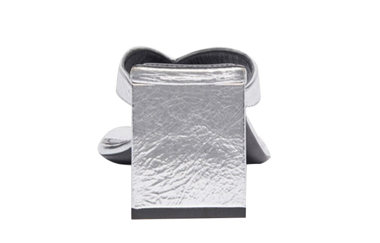 (WMNS) Balenciaga Double Square Sandals Silver 609639WA9738163