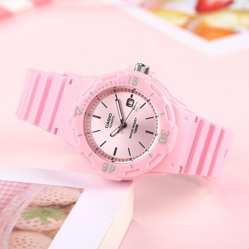 CASIO STANDARD Series Ice Cream Macaron Color Sports Waterproof Watch Pink Analog LRW-200H-4E4