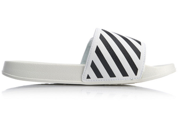 (WMNS) Li-Ning Sports Fashion Series Disney Mickey Crossover Lightweight Stylish White Black Slippers AGAQ024-3