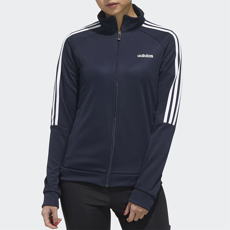 (WMNS) adidas Stand Collar Casual Sports Jacket Navy Blue FL0171