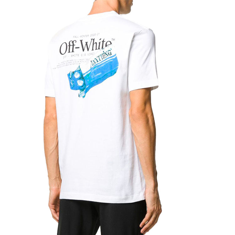 Off-White Pascal Applique Casual Tee Men's White OMAA027F20FAB0050110