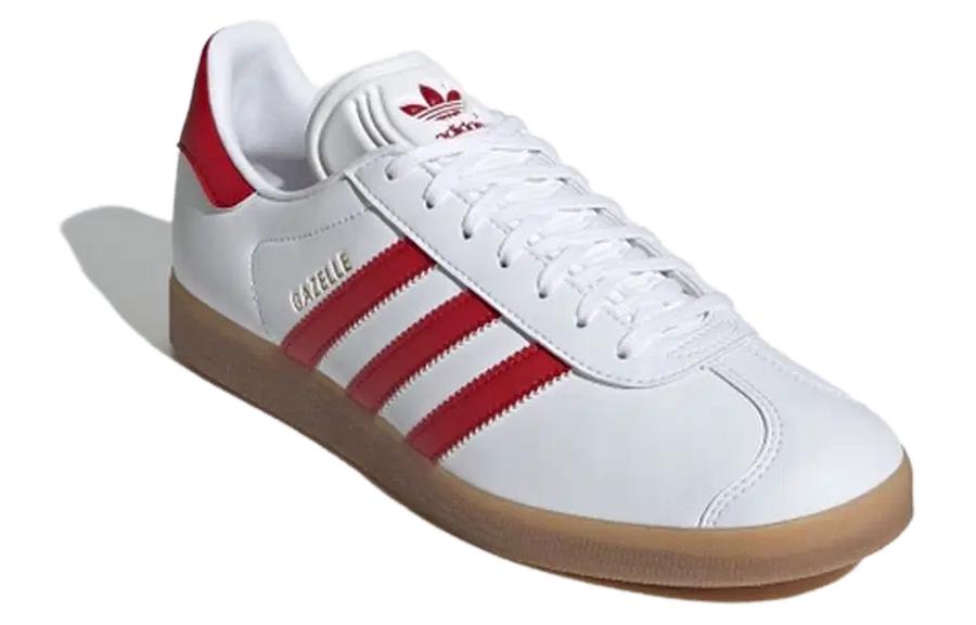 adidas Gazelle Leather 'White Red Gum' IH0377