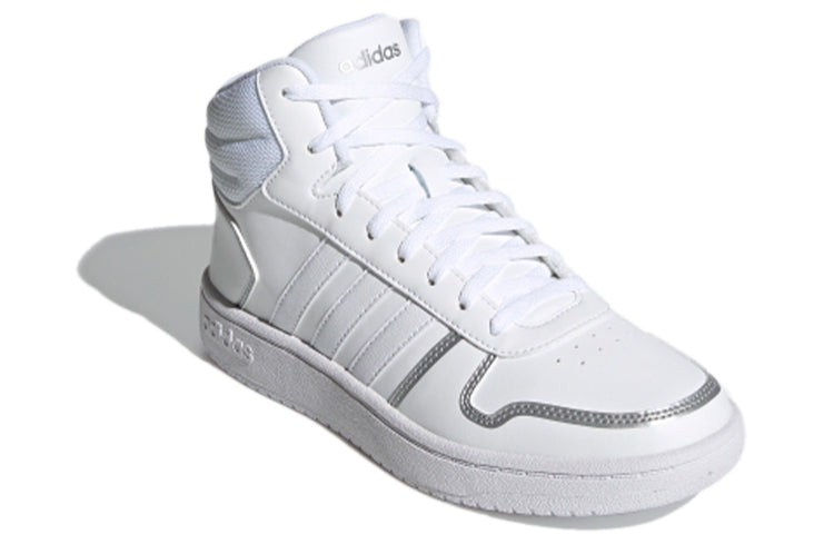 (WMNS) adidas Hoops 2.0 Mid 'White Silver Metallic' FY6023