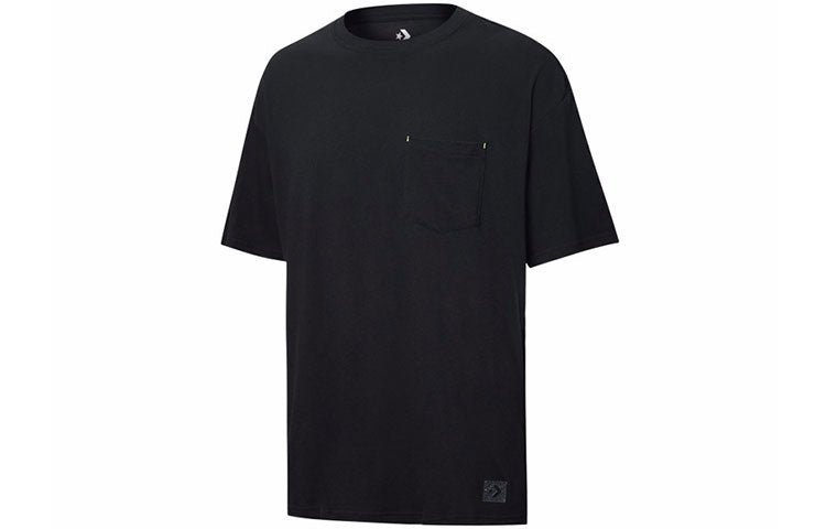 Men's Converse Renew Solid Color Loose Pocket Short Sleeve Black 10020016-A01