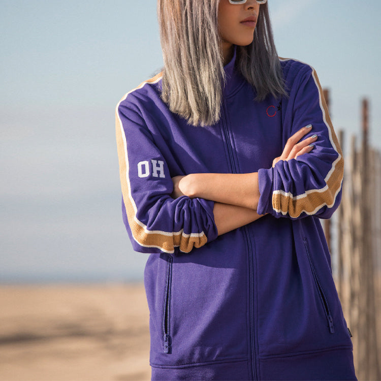 Converse x CLOT Unisex Stand Collar Jacket Purple 10007623-A01