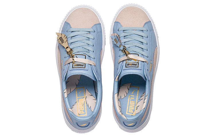 (WMNS) PUMA Basket Platform Coach 'White Blue Brown' 366364-01