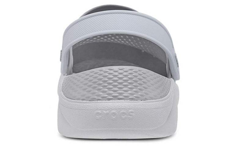 Crocs LiteRide Flash Shoes Smoke Grey White Sandals 204592-06J