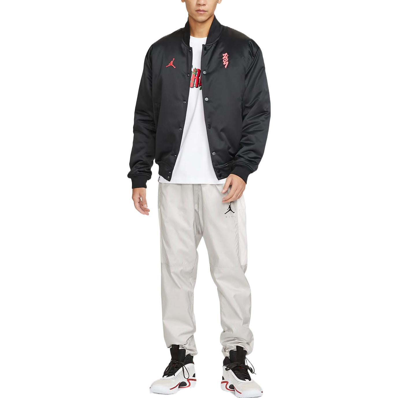 Air Jordan Single Breasted Sports Jacket Men's Black DV5634-010