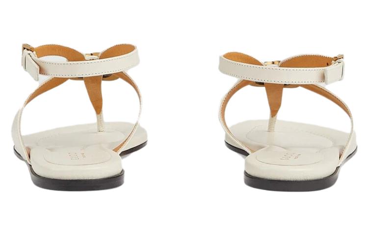 (WMNS) Gucci Double G Thong Sandal 'White Leather' 746030-BKO00-9049