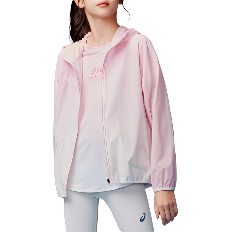 (GS) ASICS Hooded Jacket 'Pink White' 332241053058-0620