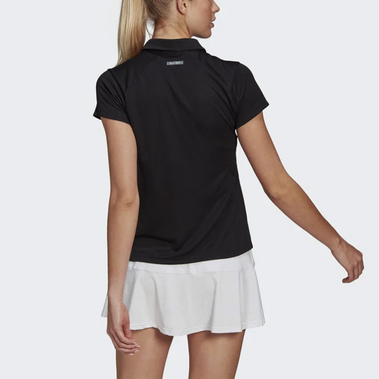 (WMNS) adidas H.rdy Polo W Tennis Sports Training Black Polo Shirt GL5806