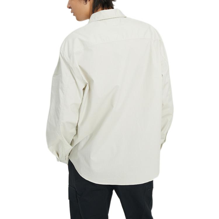 Converse Woven Long Sleeve Button Down Shirt Asia Sizing 'White' 10023803-A02