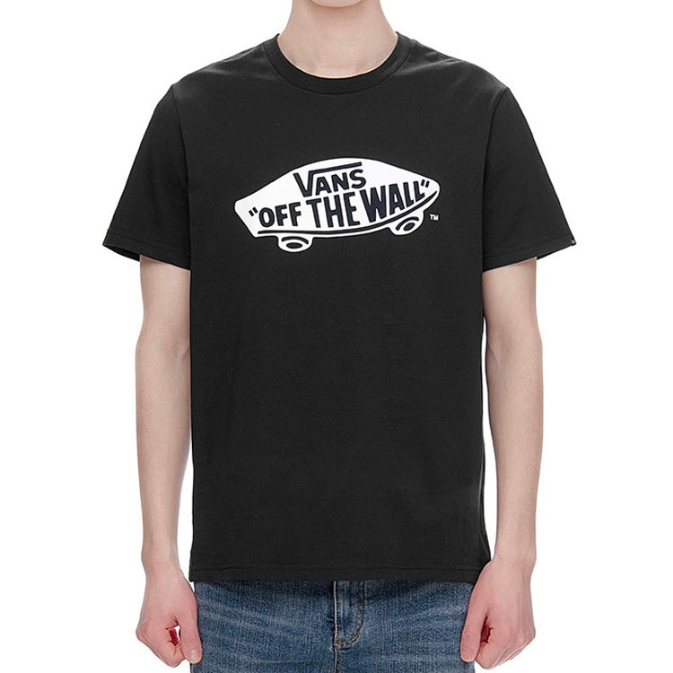 Vans Off The Wall Classic Printing Short Sleeve Couple Style Black VN0A4MM7BLK