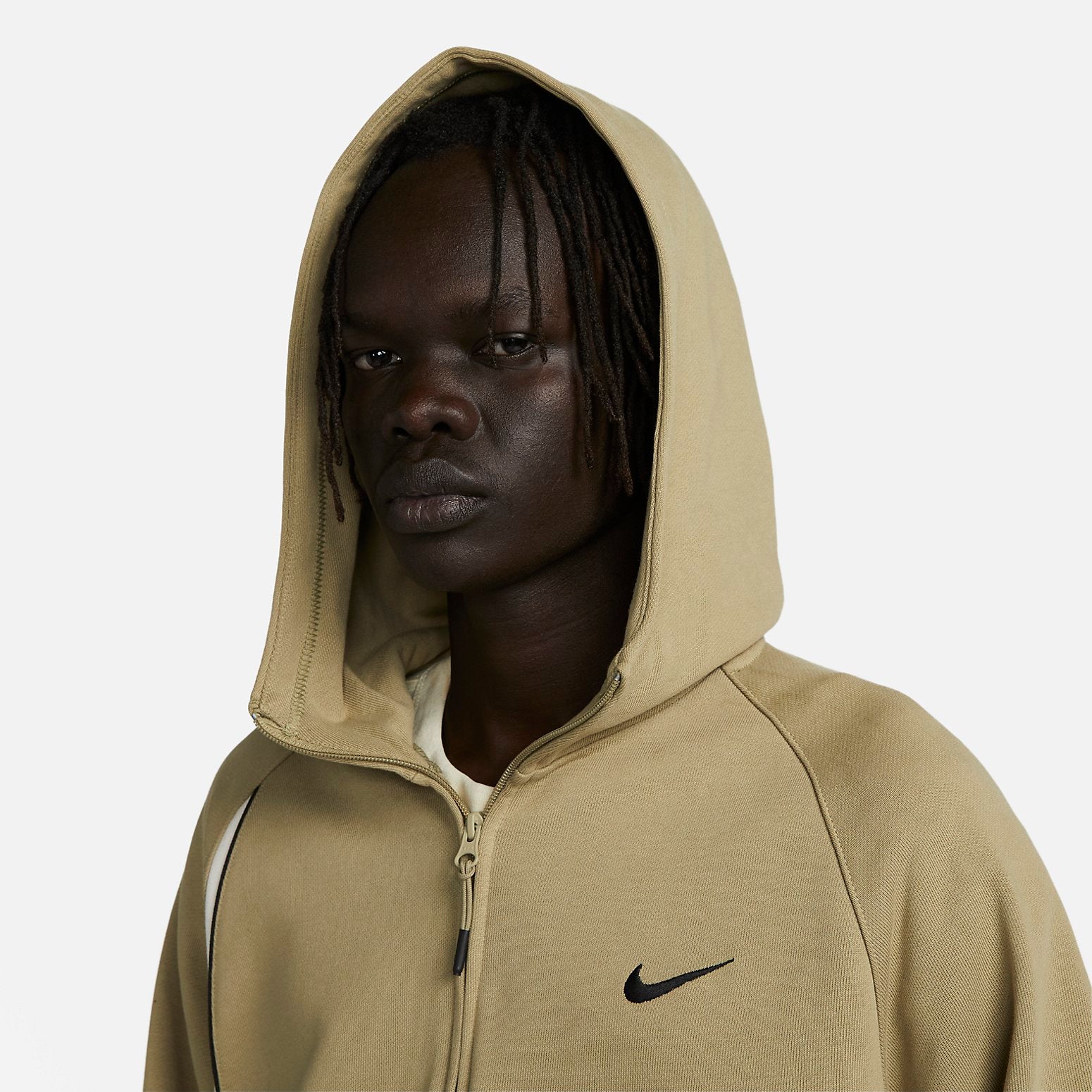 Nike Swoosh 1/2-zip Fleece Hoodie 'Neutral Olive light Bone' DX0566-276
