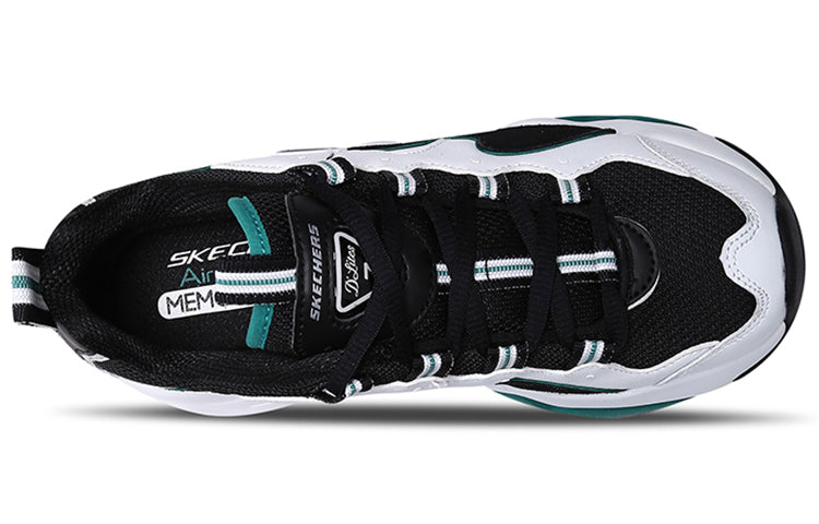 (WMNS) Skechers D'lites 3.0 GS Black/White/Green 12955-WGRN