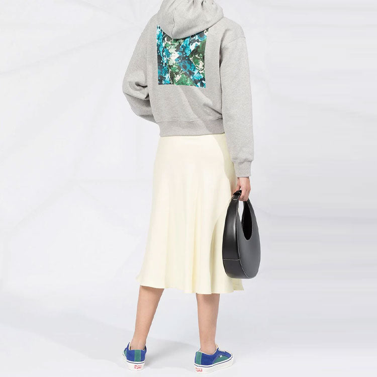 (WMNS) KENZO SS21 Pattern Long Sleeves Fleece Lined Hoodie Gray FA62SW7774MO-94