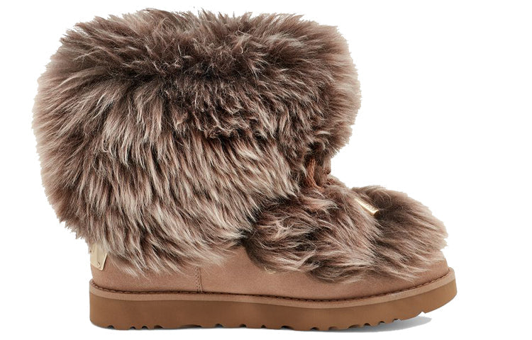 (WMNS) UGG Classic Posh Mini Fur 'Brown' 1123531-BCHW