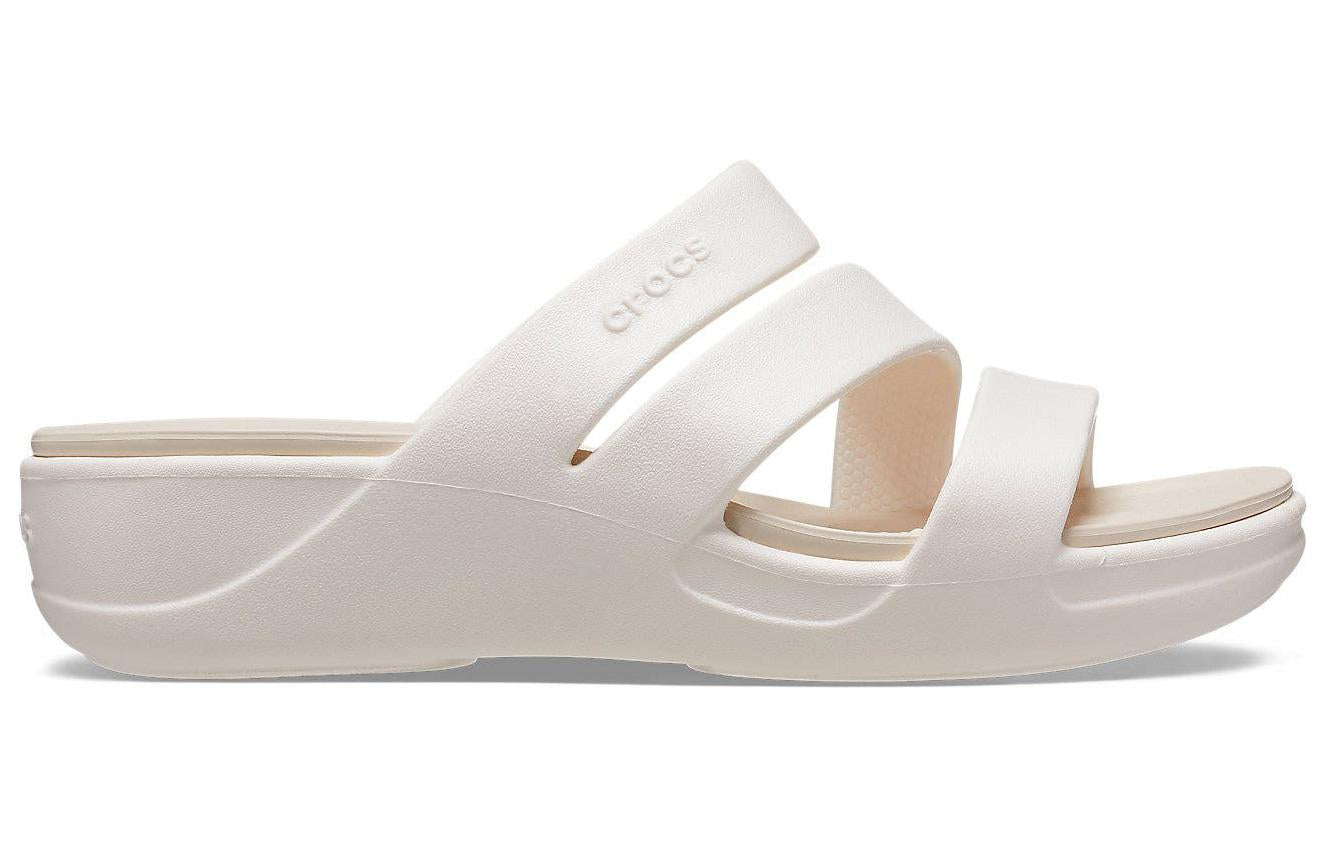 (WMNS) Crocs Boca Strappy Wedge Sandals 'White' 207434-159