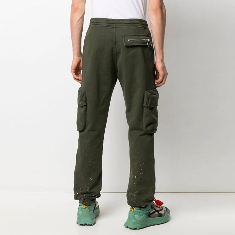 Off-White Men's SS21 Sports Pants Oversize Green OMCH036S21FLE0055701