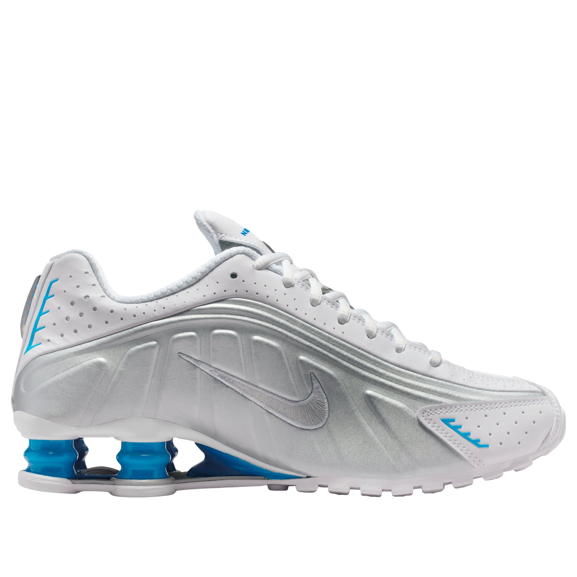 (WMNS) Nike Shox R4 'White Blue Hero' AR3565-105