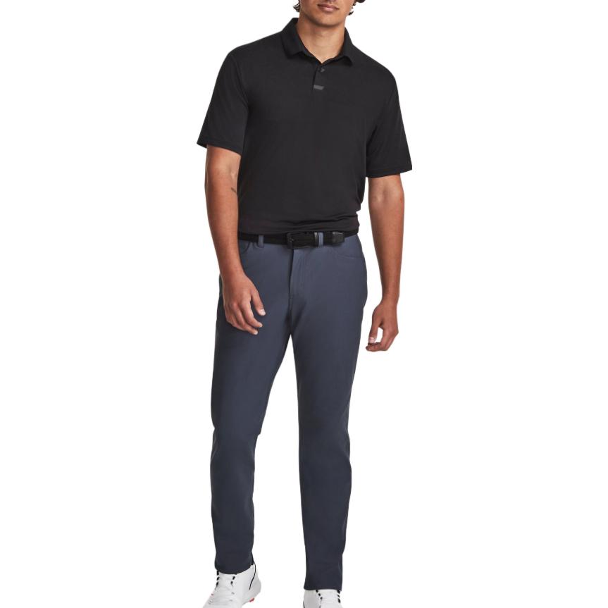 Under Armour Tour Tips Jacquard Polo Shirt 'Black' 1379737-001