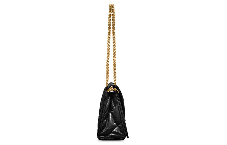 (WMNS) Balenciaga Crush Small Chain Bag Quilted 'Black' 716351210J11000