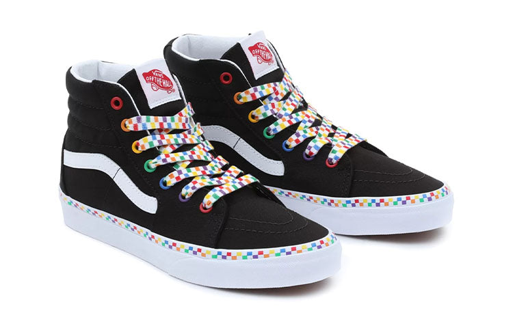 Vans Rainbow Checkerboard SK8-HI 'Black White' VN0A4UI2AC5