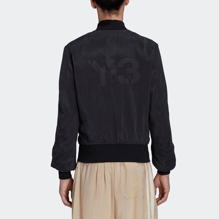 Y-3 Unisex Printing Zipper Letter Logo Jacket Coat Black GV6045