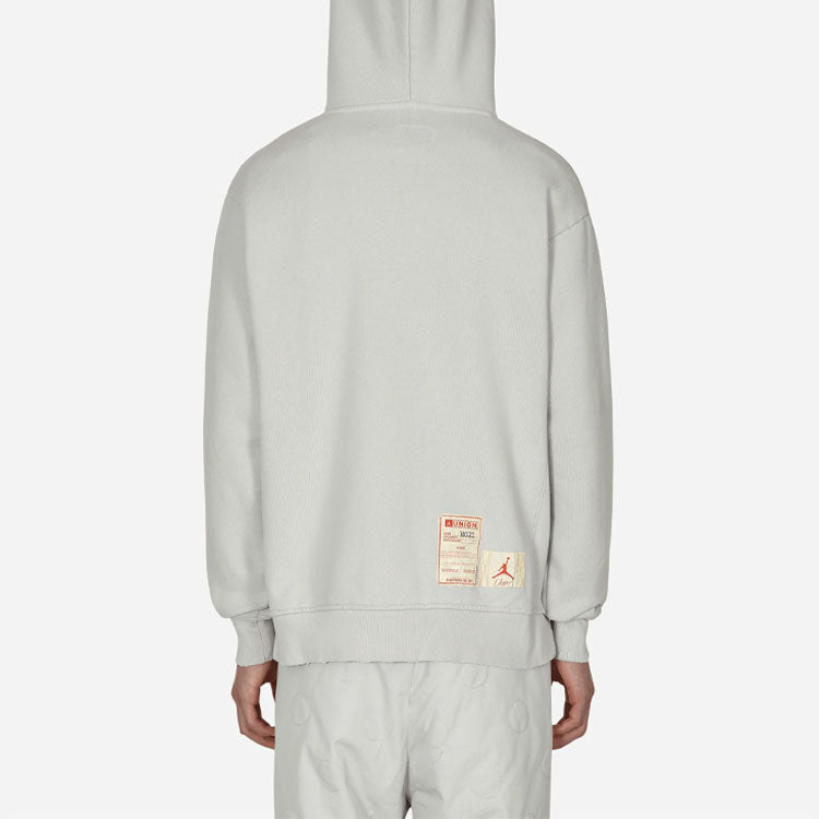 Air Jordan x union Crossover SS22 Casual Pullover Solid Color Logo hooded Couple Style Long Sleeves Asia Edition Gray DJ9525-025