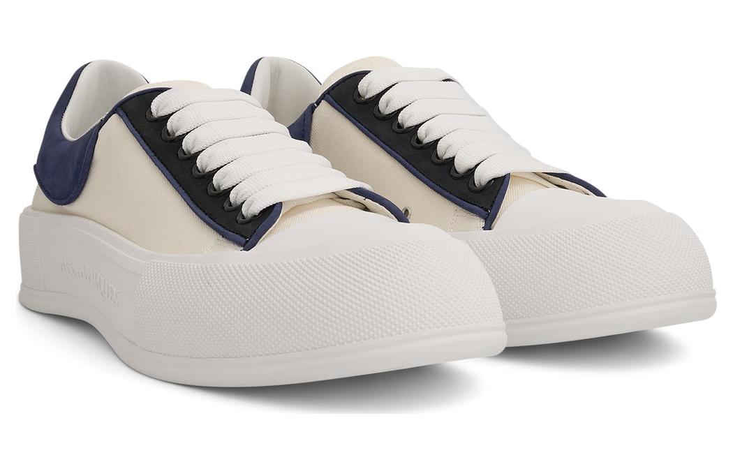 Alexander McQueen Deck Plimsoll Sneakers 'Beige Black' 735792W4TGY7797